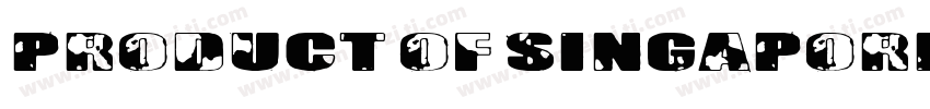 PRODUCT OF SINGAPORE字体转换